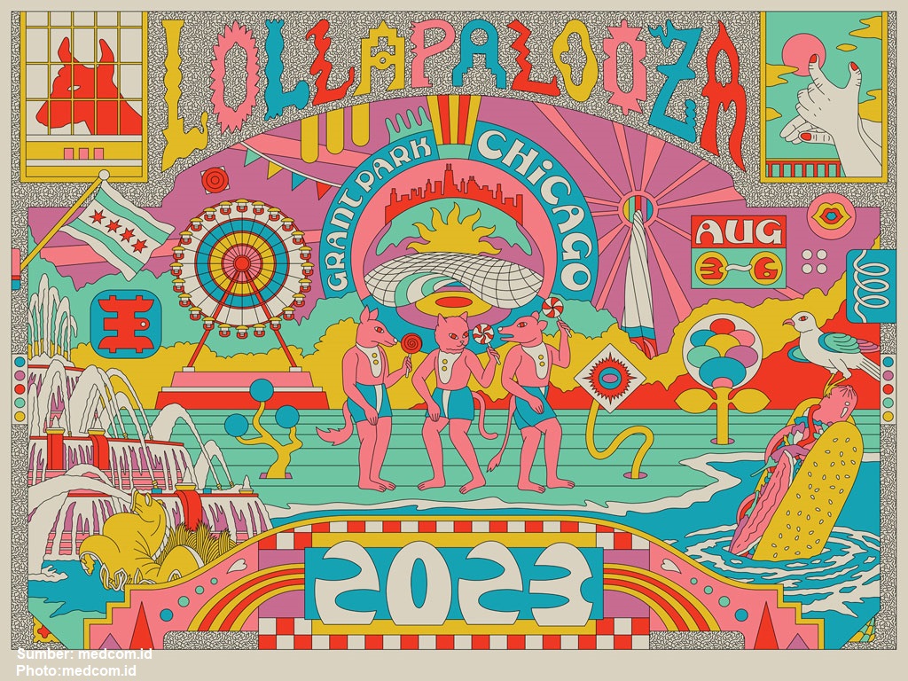 poster resmi lollapalooza 2023